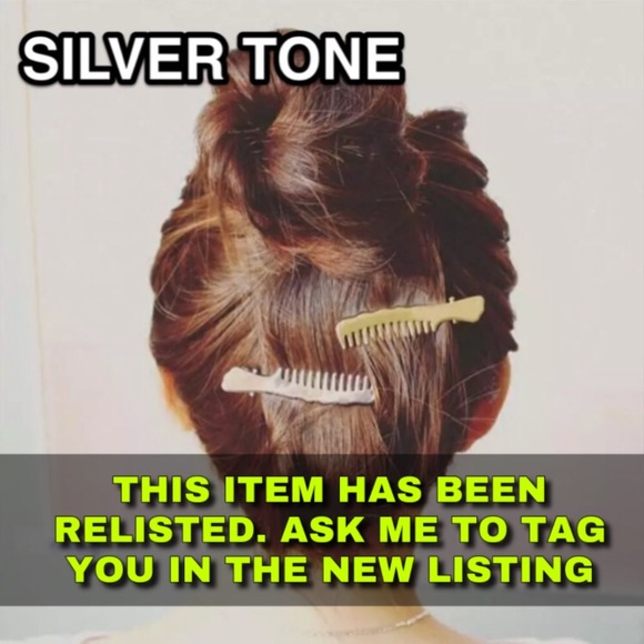 Accessories - ⚜️[𝟯/$𝟭𝟴]⚜️Comb Silver Simple Hair Clip NEW